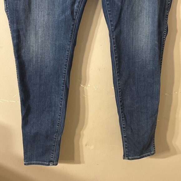 Madewell 10" High Rise Skinny Jeans Dark Wash Zipper Closure Wms Plus Sz 37 Tall - Picture 3 of 11